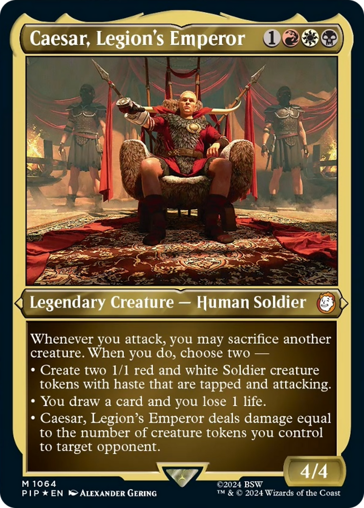 Caesar, Legion's Emperor (Display Commander) [Fallout] | Card Citadel