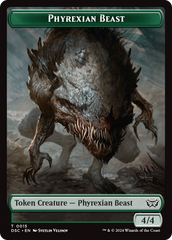 Phyrexian Beast //Manifest Double-Sided Token [Duskmourn: House of Horror Commander Tokens] | Card Citadel