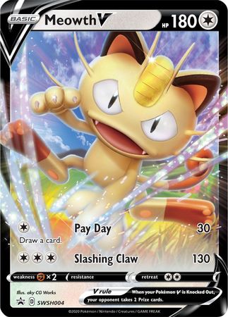 Meowth V (SWSH004) [Sword & Shield: Black Star Promos] | Card Citadel