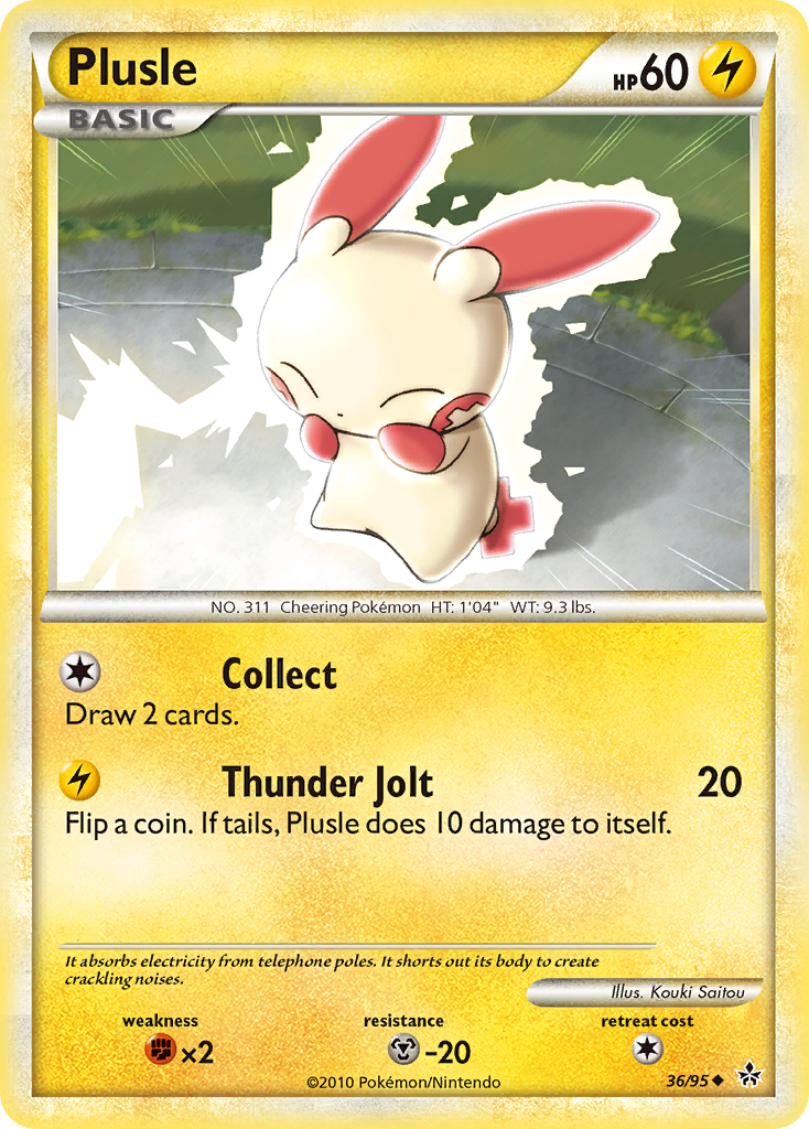 Plusle (36/95) [HeartGold & SoulSilver: Unleashed] | Card Citadel