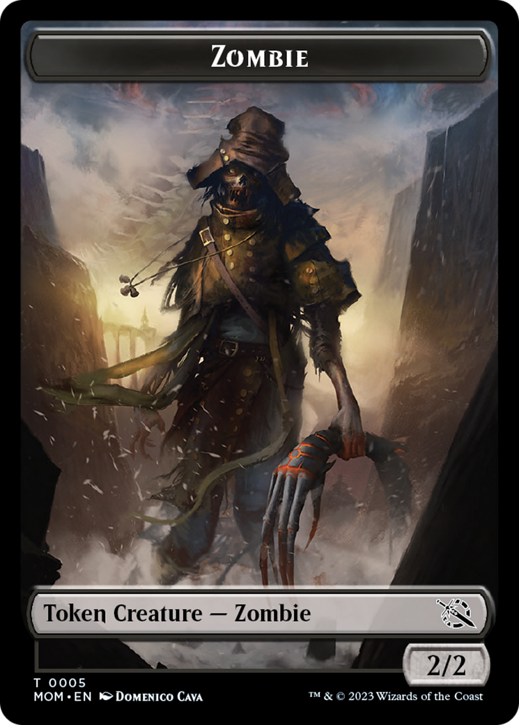 Monk // Zombie Double-Sided Token [March of the Machine Tokens] | Card Citadel