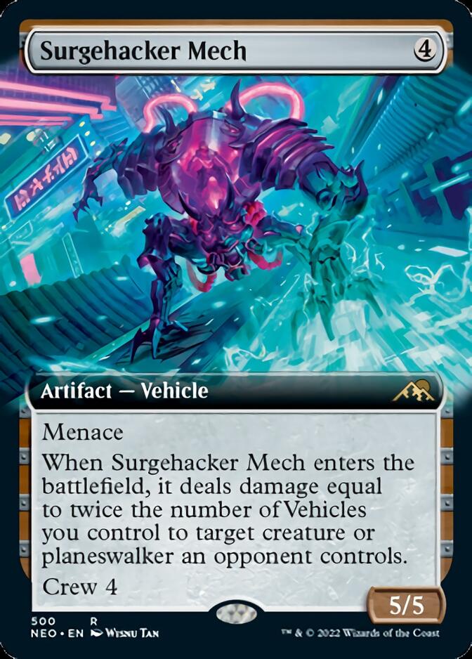 Surgehacker Mech (Extended Art) [Kamigawa: Neon Dynasty] | Card Citadel