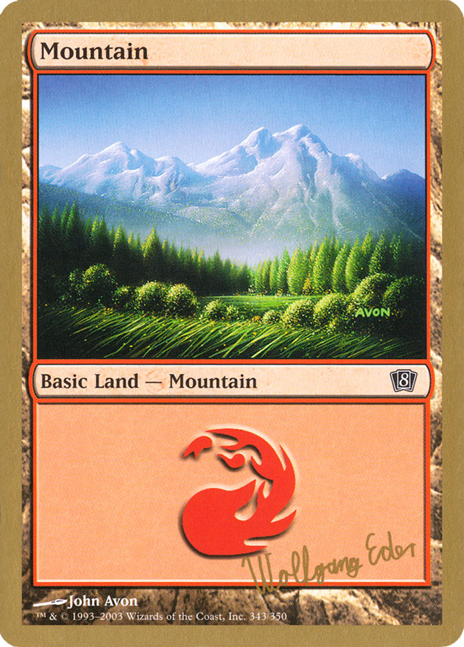 Mountain (we343) (Wolfgang Eder) [World Championship Decks 2003] | Card Citadel