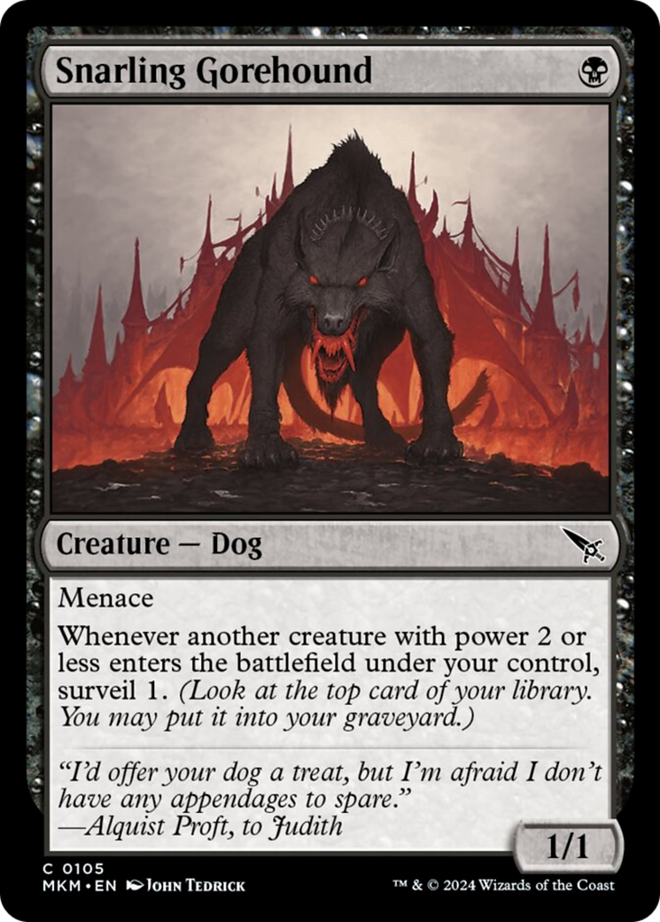 Snarling Gorehound [Murders at Karlov Manor] | Card Citadel