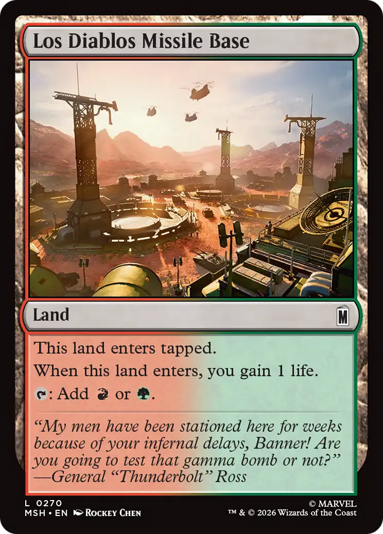 Los Diablos Missile Base [Marvel Super Heroes] | Card Citadel