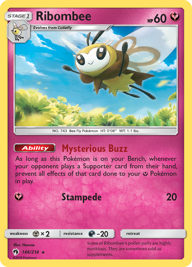 Ribombee (146/214) [Sun & Moon: Lost Thunder] | Card Citadel