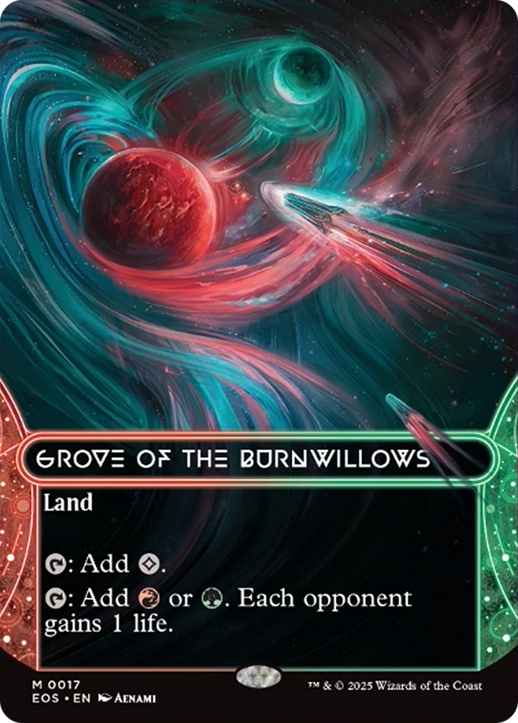 Grove of the Burnwillows (0017) (Borderless) [Edge of Eternities: Stellar Sights] | Card Citadel