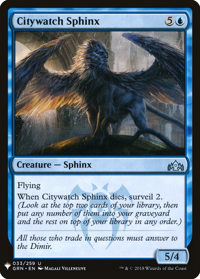 Citywatch Sphinx [Mystery Booster] | Card Citadel