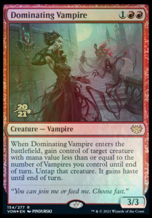 Dominating Vampire [Innistrad: Crimson Vow Prerelease Promos] | Card Citadel