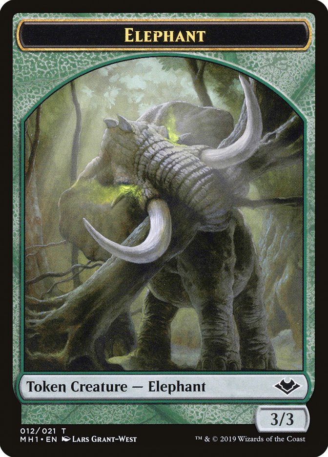 Goblin (010) // Elephant (012) Double-Sided Token [Modern Horizons Tokens] | Card Citadel