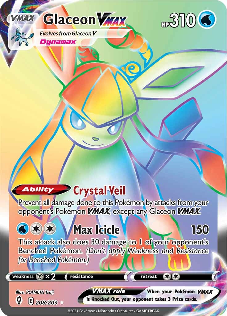 Glaceon VMAX (208/203) [Sword & Shield: Evolving Skies] | Card Citadel