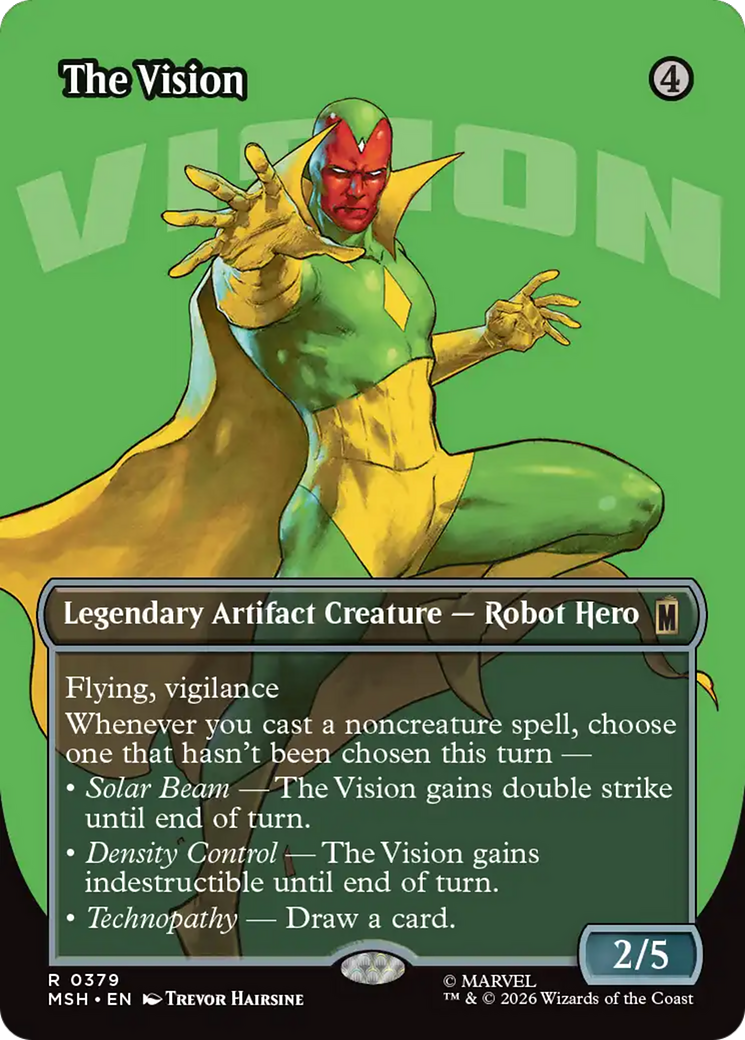 The Vision (Borderless) [Marvel Super Heroes] | Card Citadel