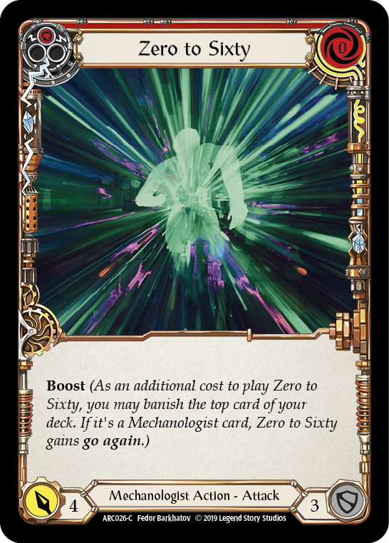 Zero to Sixty (Red) [ARC026-C] (Arcane Rising)  1st Edition Normal | Card Citadel