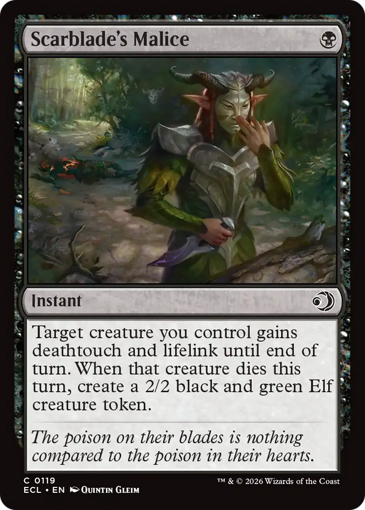 Scarblade's Malice [Lorwyn Eclipsed] | Card Citadel