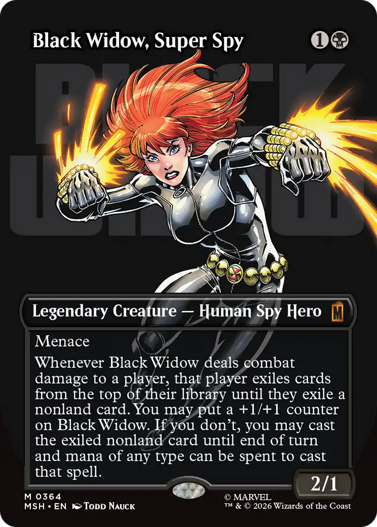 Black Widow, Super Spy (Borderless) (0364) [Marvel Super Heroes] | Card Citadel