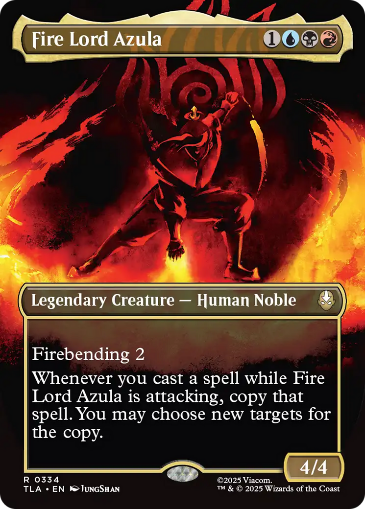 Fire Lord Azula (0334) (Borderless) [Avatar: The Last Airbender] | Card Citadel