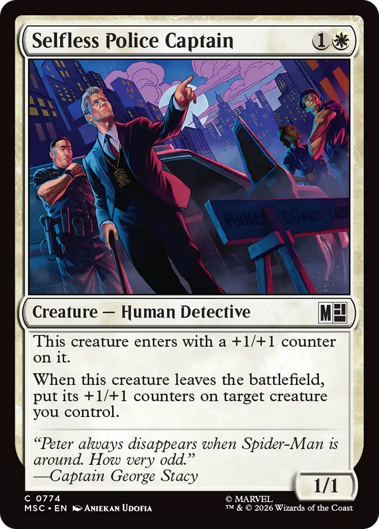 Selfless Police Captain [Marvel Super Heroes Commander] | Card Citadel