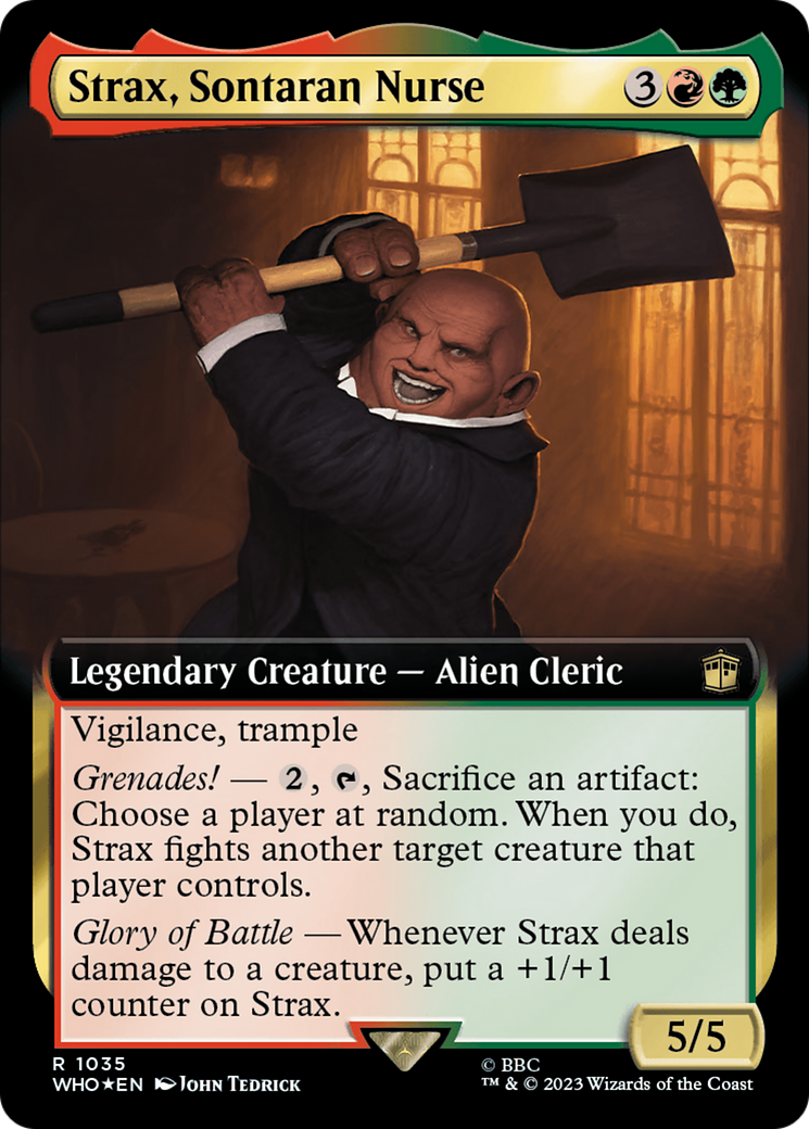 Strax, Sontaran Nurse (Extended Art) (Surge Foil) [Doctor Who] | Card Citadel