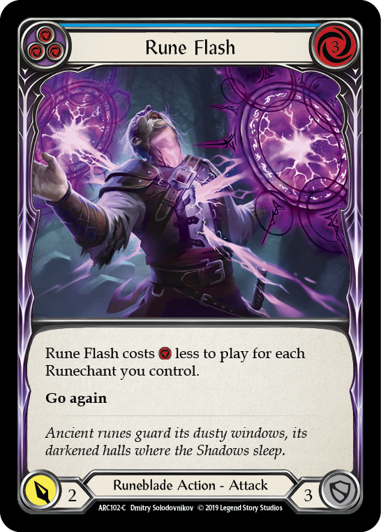 Rune Flash (Blue) [ARC102-C] (Arcane Rising)  1st Edition Normal | Card Citadel