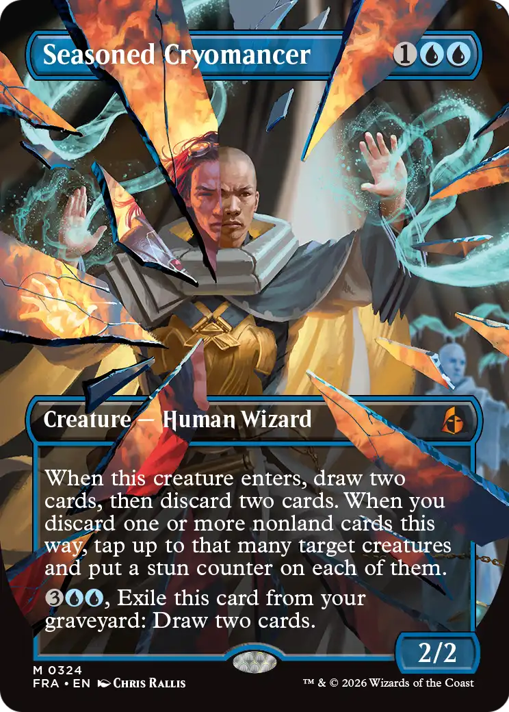 Seasoned Cryomancer (Borderless) (0324) [Reality Fracture] | Card Citadel