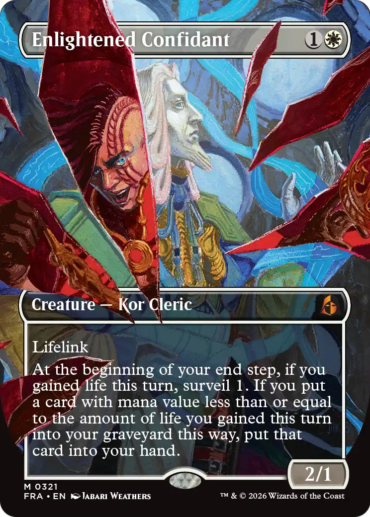 Enlightened Confidant (Borderless) (0321) [Reality Fracture] | Card Citadel