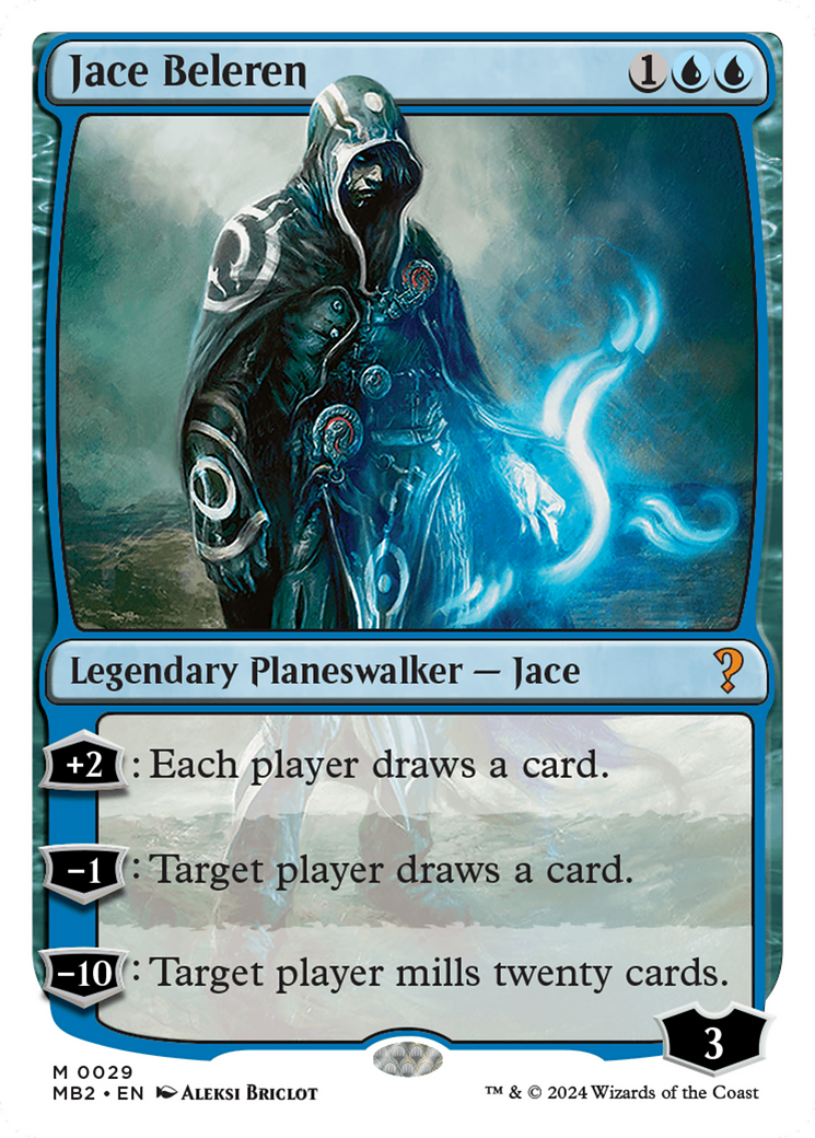 Jace Beleren (White Border) [Mystery Booster 2] | Card Citadel