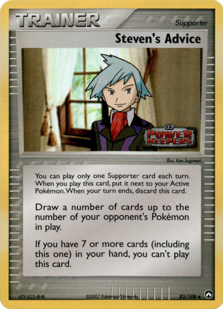 Steven's Advice (83/108) (Stamped) [EX: Power Keepers] | Card Citadel