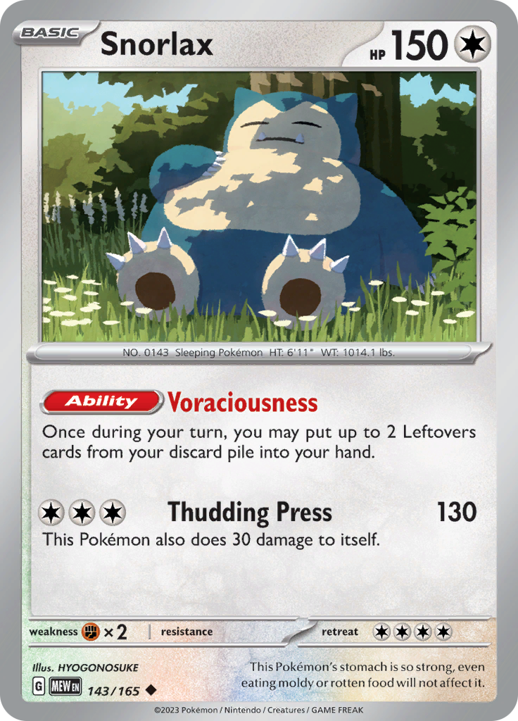 Snorlax (143/165) [Scarlet & Violet 151] | Card Citadel