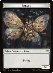 Insect // Rogue Double-Sided Token [Reality Fracture Commander Tokens] | Card Citadel