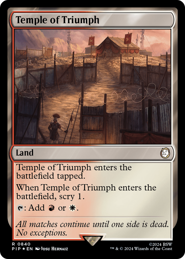 Temple of Triumph (Surge Foil) [Fallout] | Card Citadel