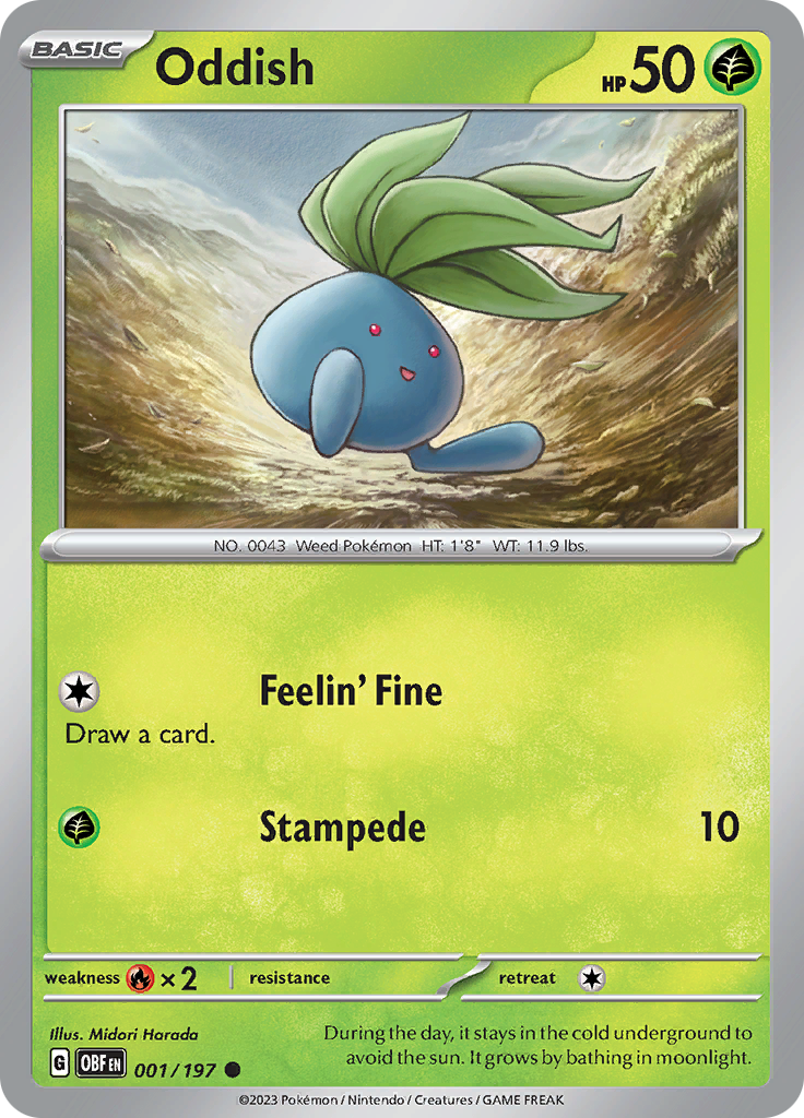 Oddish (001/197) [Scarlet & Violet: Obsidian Flames] | Card Citadel