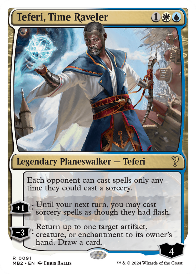 Teferi, Time Raveler (White Border) [Mystery Booster 2] | Card Citadel