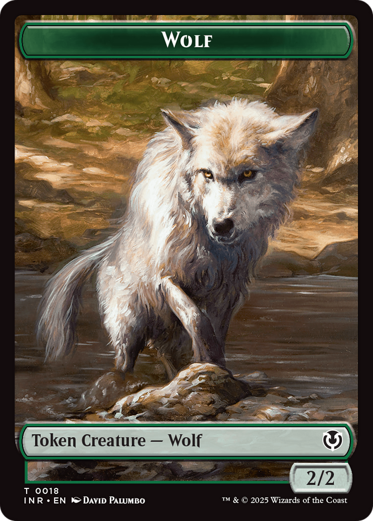 Wolf (0018) // Emblem - Arlinn, Embraces by the Moon Double-Sided Token [Innistrad Remastered Tokens] | Card Citadel