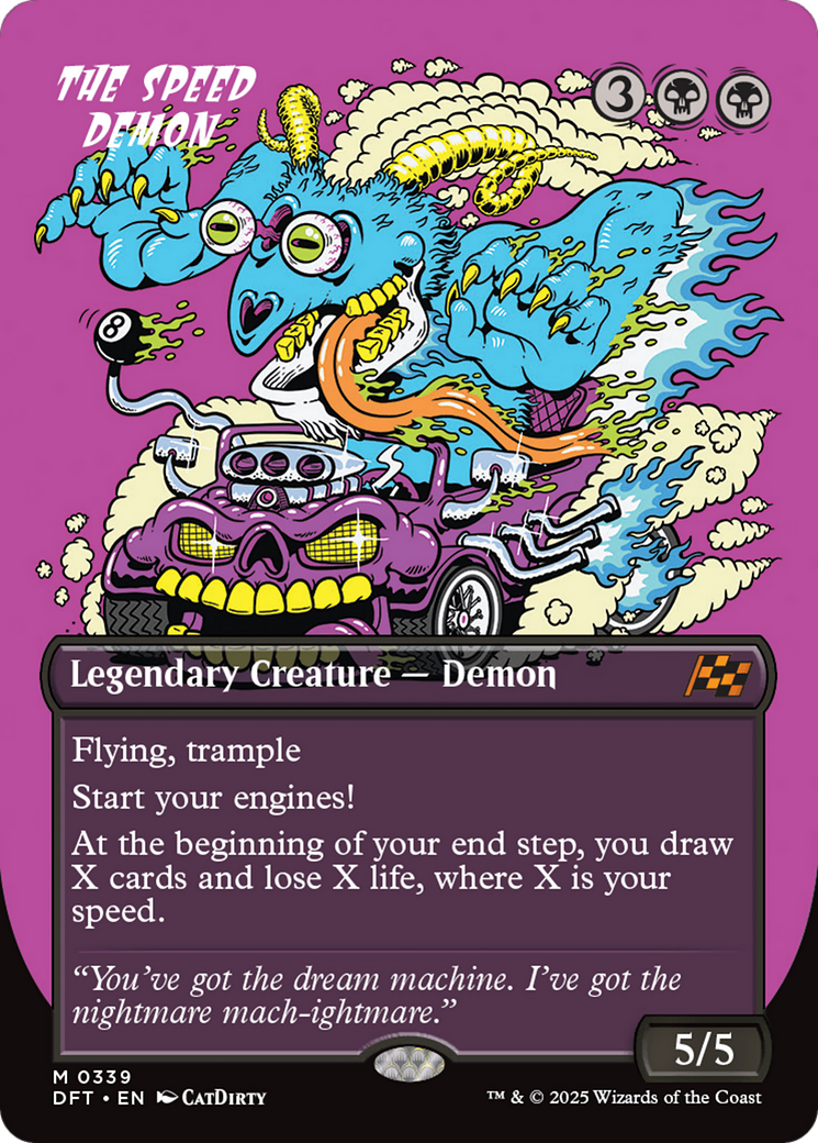 The Speed Demon (Borderless) [Aetherdrift] | Card Citadel