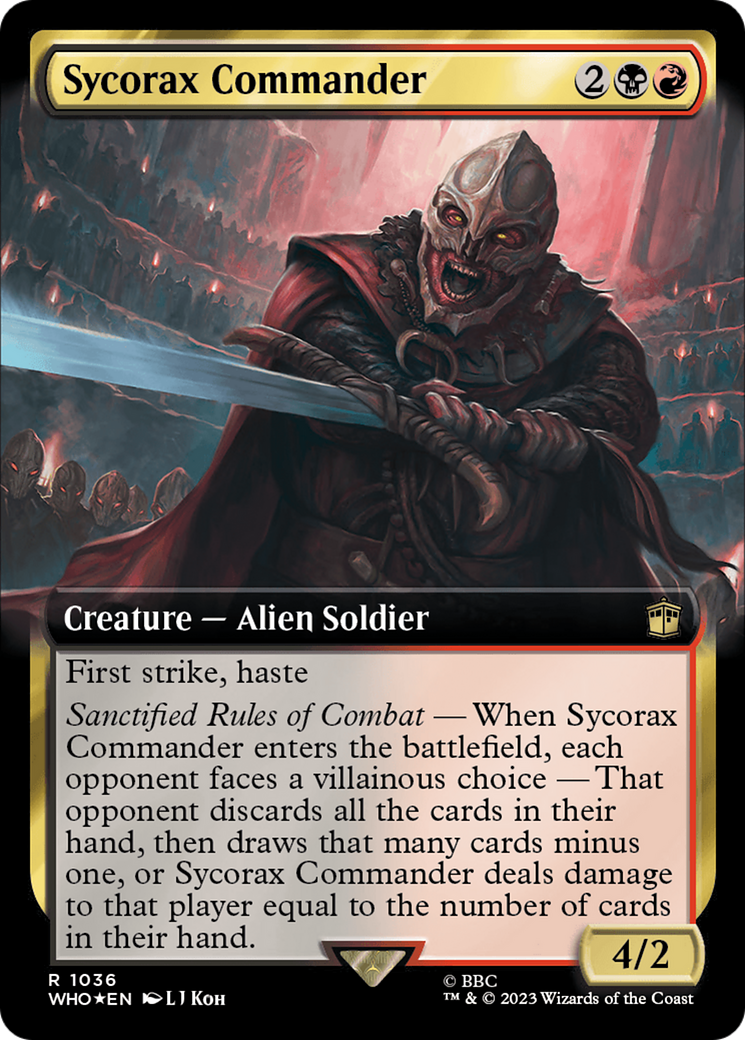 Sycorax Commander (Extended Art) (Surge Foil) [Doctor Who] | Card Citadel