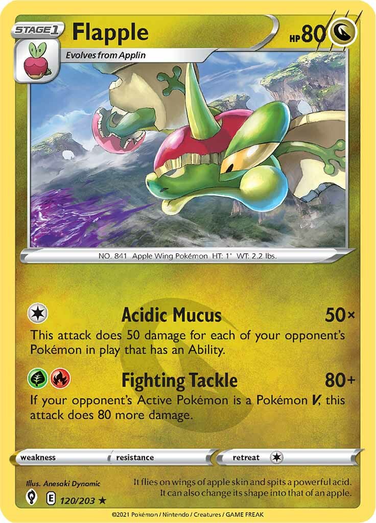 Flapple (120/203) [Sword & Shield: Evolving Skies] | Card Citadel