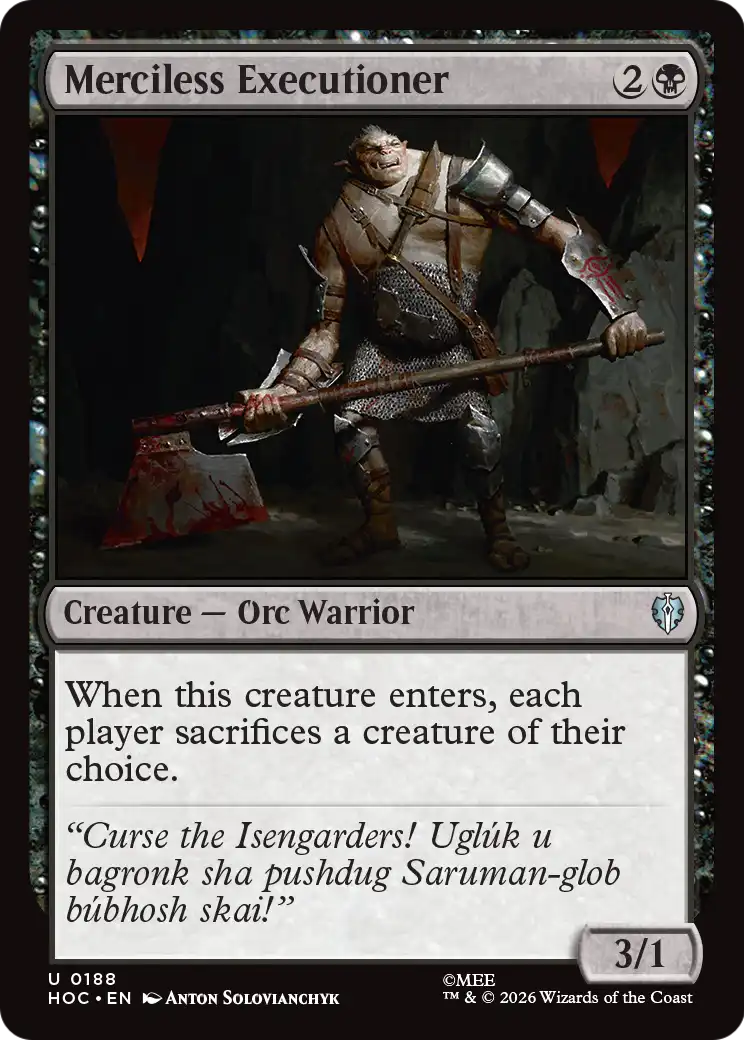 Merciless Executioner [The Hobbit: Eternal-Legal] | Card Citadel