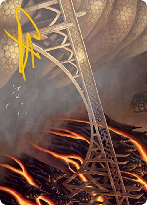 Rustvale Bridge Art Card (Gold-Stamped Signature) [Modern Horizons 2 Art Series] | Card Citadel