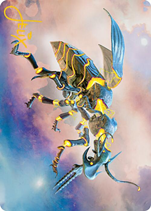 Zabaz, the Glimmerwasp Art Card (Gold-Stamped Signature) [Modern Horizons 2 Art Series] | Card Citadel