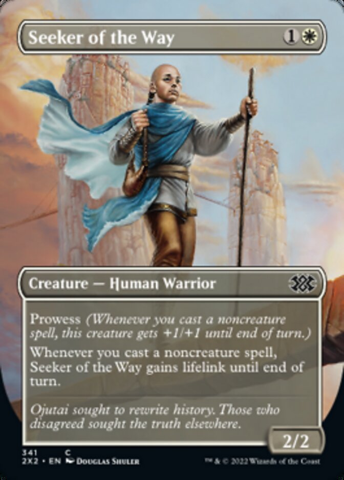 Seeker of the Way (Borderless Alternate Art) [Double Masters 2022] | Card Citadel