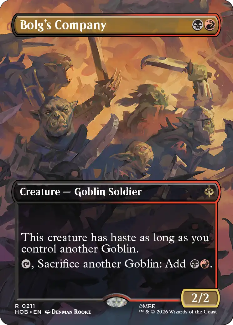 Bolg's Company (Borderless) [The Hobbit] | Card Citadel