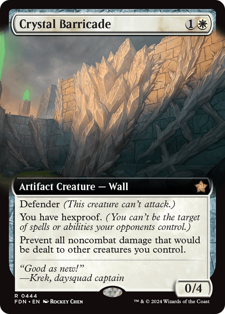 Crystal Barricade (Extended Art) [Foundations] | Card Citadel