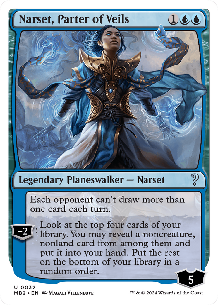 Narset, Parter of Veils (White Border) [Mystery Booster 2] | Card Citadel