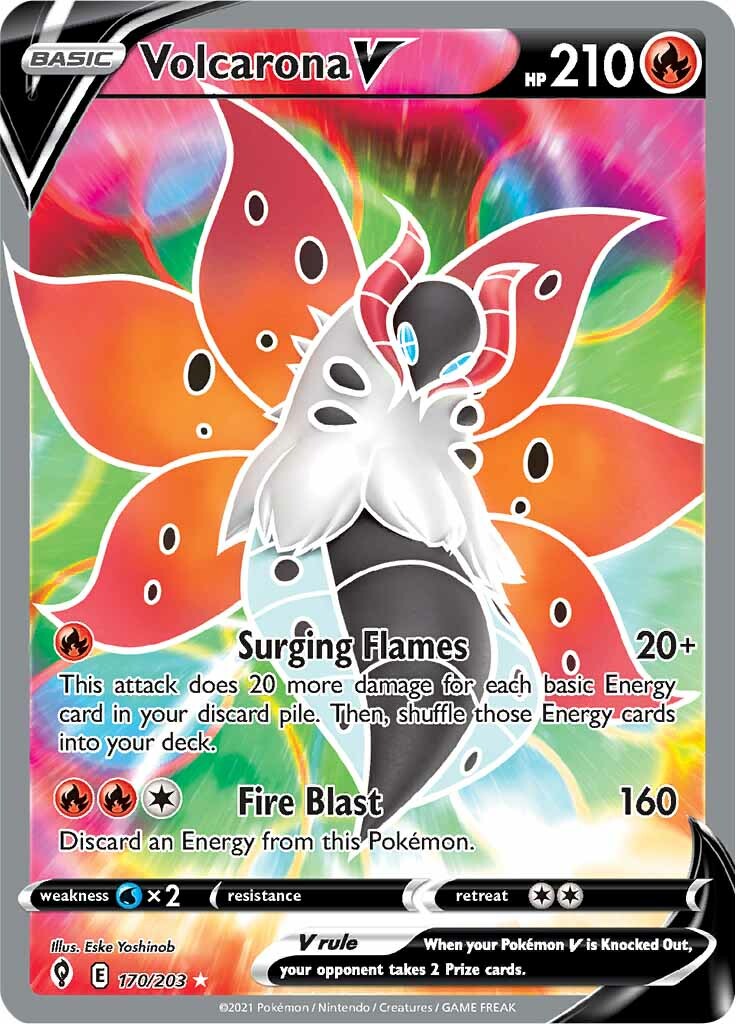 Volcarona V (170/203) [Sword & Shield: Evolving Skies] | Card Citadel