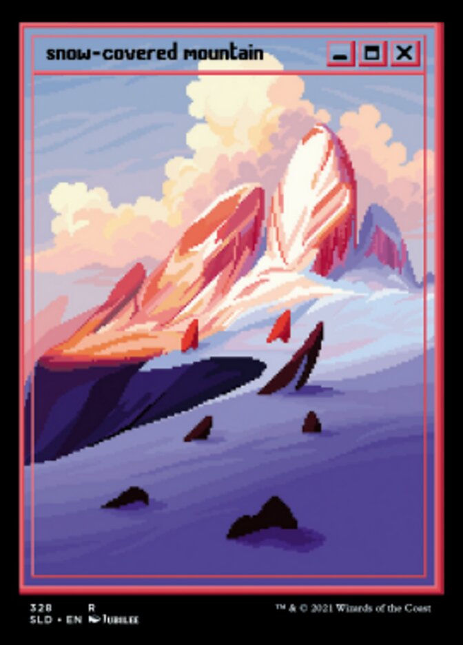 Snow-Covered Mountain (328) [Secret Lair Drop Series] | Card Citadel