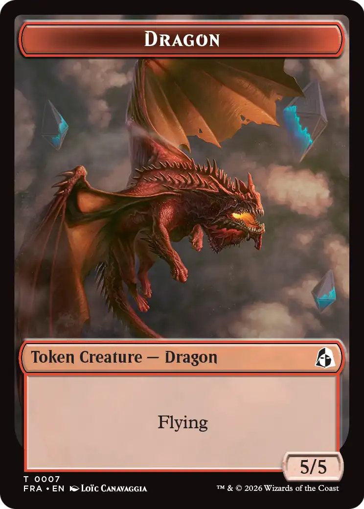 Dragon // Lotus Double-Sided Token [Reality Fracture Tokens] | Card Citadel