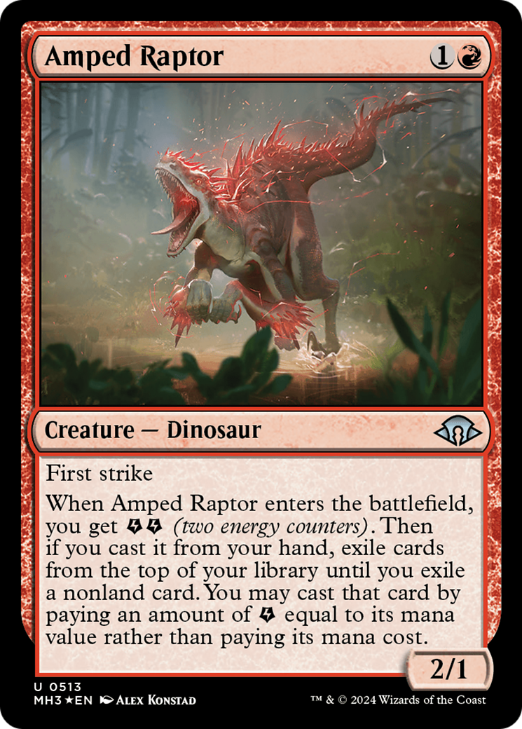 Amped Raptor (Ripple Foil) [Modern Horizons 3] | Card Citadel