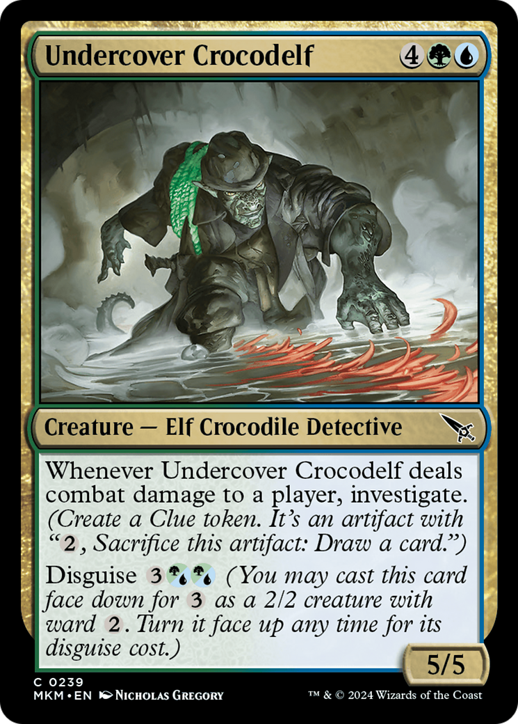 Undercover Crocodelf (Green) [Murders at Karlov Manor] | Card Citadel