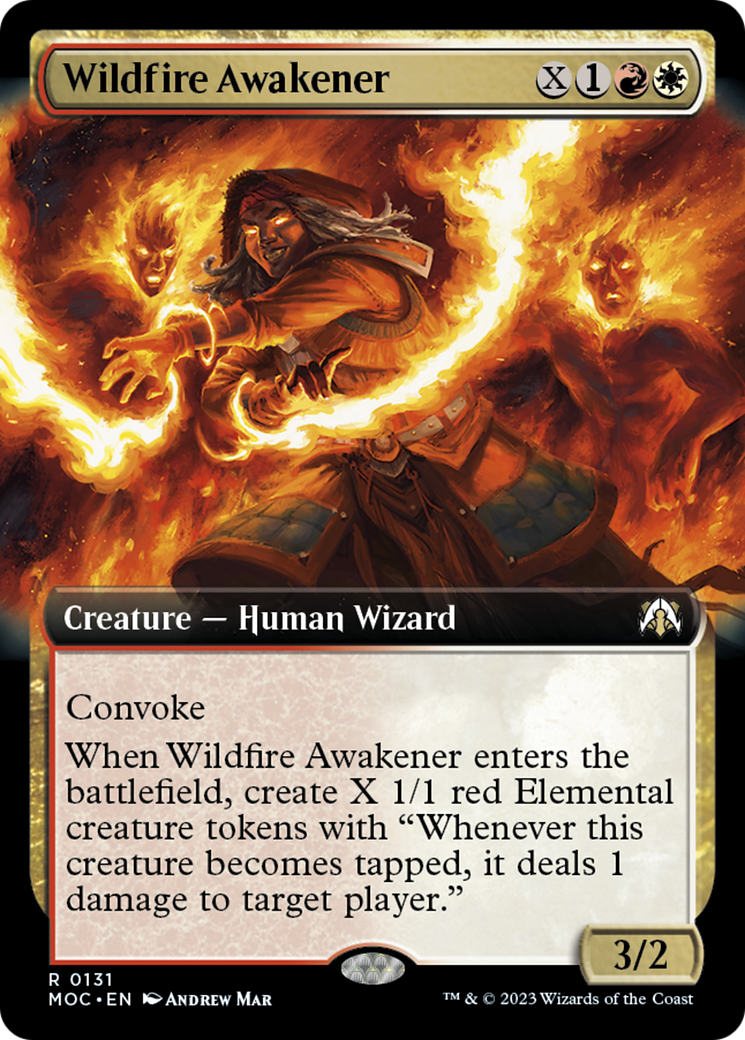 Wildfire Awakener (Extended Art) [March of the Machine Commander] | Card Citadel