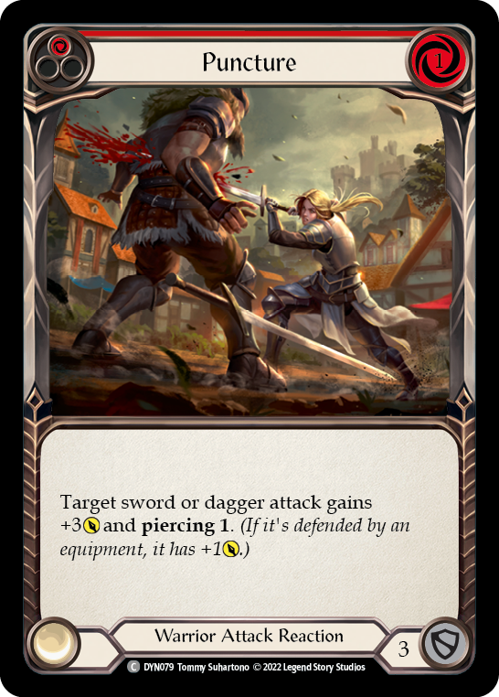 Puncture (Red) [DYN079] (Dynasty)  Rainbow Foil | Card Citadel